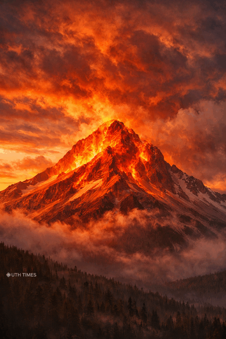When a Mountain Looks Like It’s on Fire