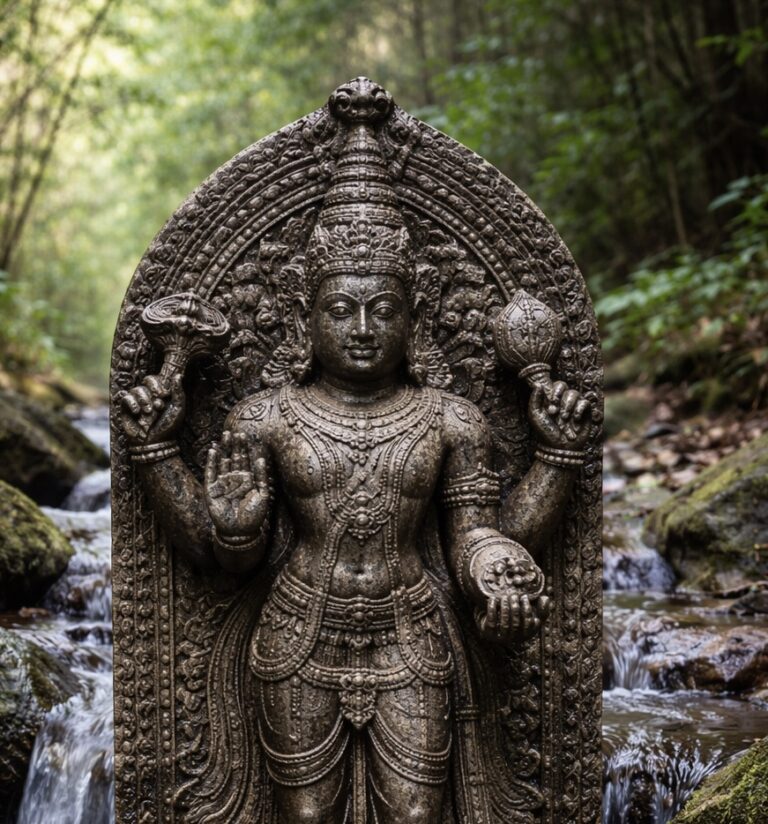 Ancient Vishnu Idol Emerges from Telangana Forest Stream