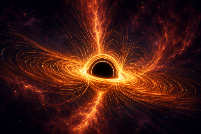 🧲 Black Hole’s Magnetic “Spotlight” Revealed